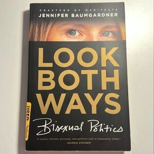 Look Both Ways by Jennifer Baumgardner - Black & Gold Paperback